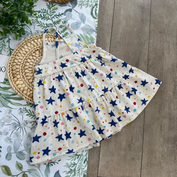 *Play Condition* Cat & Jack Toddler Girl Colorful Star Circle Print Dress 2T - Picture 12 of 13